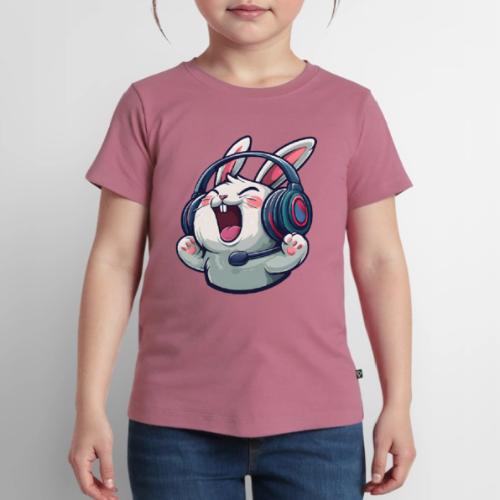 Gamer Bunny Headset Cartoon Design - Toddler Premium T-Shirt