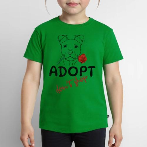 Retro Adopt Dont Shop Cute Puppy Rose Tee - Toddler Premium T-Shirt