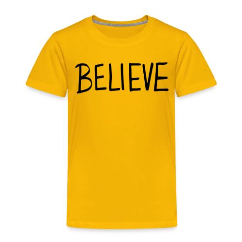 Believe (on Gold) - Toddler Premium T-Shirt