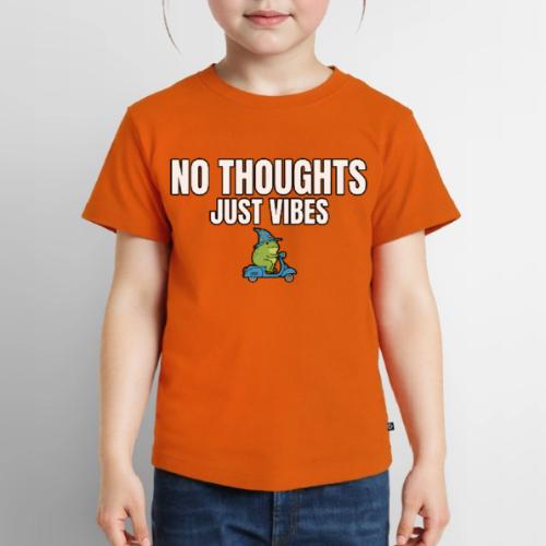 No Thoughts Just Vibes Funny Frog Shirt - Toddler Premium T-Shirt
