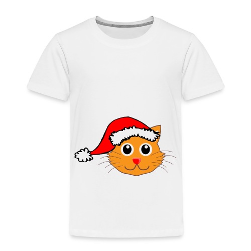 Santa Paws Cat - Toddler Premium T-Shirt