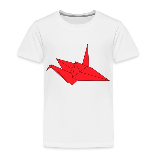 Origami Paper Crane Design - Red - Toddler Premium T-Shirt