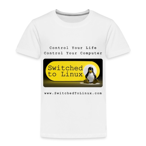 Switched to Linux Logo with Black Text - Toddler Premium T-Shirt