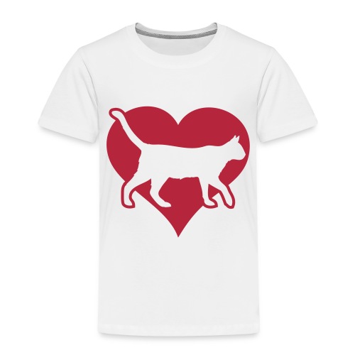 love heart cats and kitty - Toddler Premium T-Shirt