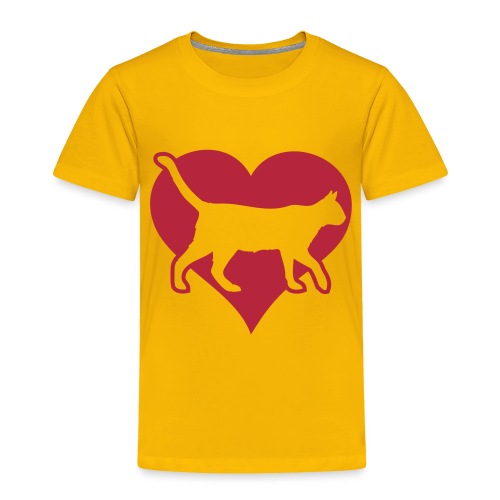 love heart cats and kitty - Toddler Premium T-Shirt