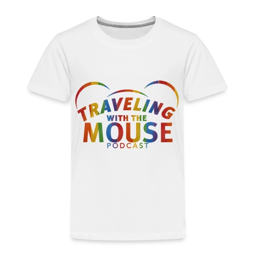 TravelingWithTheMouse logo transparent Rainbow Cr - Toddler Premium T-Shirt