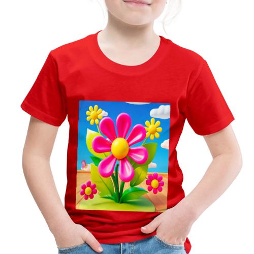 Pink Floral Peace | Sky & Nature Design - Toddler Premium T-Shirt