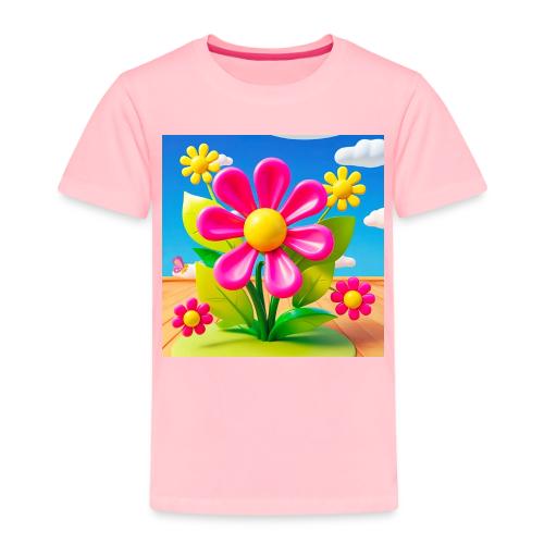 Pink Floral Peace | Sky & Nature Design - Toddler Premium T-Shirt
