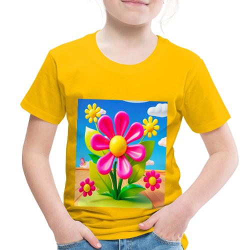 Pink Floral Peace | Sky & Nature Design - Toddler Premium T-Shirt