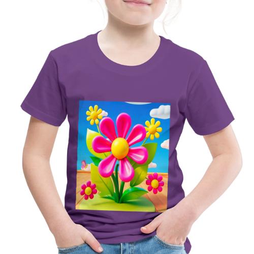Pink Floral Peace | Sky & Nature Design - Toddler Premium T-Shirt