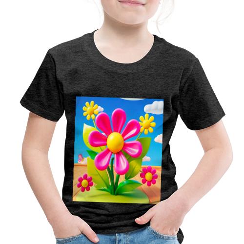 Pink Floral Peace | Sky & Nature Design - Toddler Premium T-Shirt