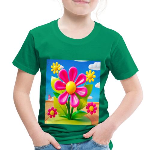 Pink Floral Peace | Sky & Nature Design - Toddler Premium T-Shirt