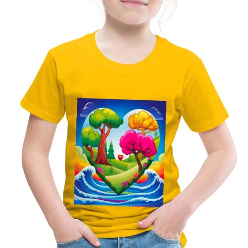 Heart, fantasy, landscapes, nature, fantasy - Toddler Premium T-Shirt