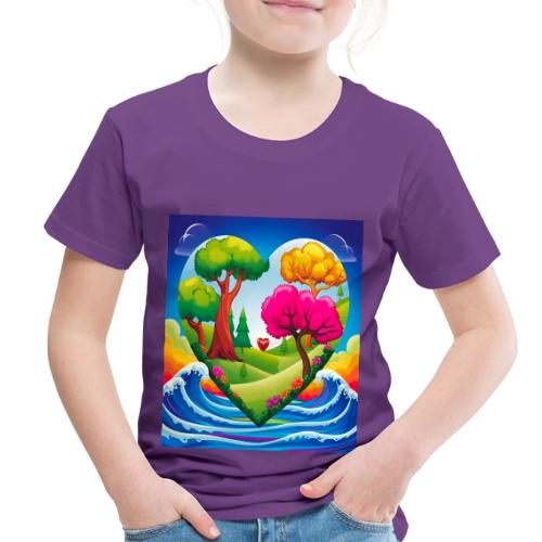 Heart, fantasy, landscapes, nature, fantasy - Toddler Premium T-Shirt