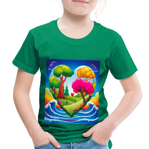 Heart, fantasy, landscapes, nature, fantasy - Toddler Premium T-Shirt