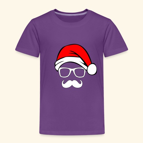 Santa with Geek and Mustache - Toddler Premium T-Shirt