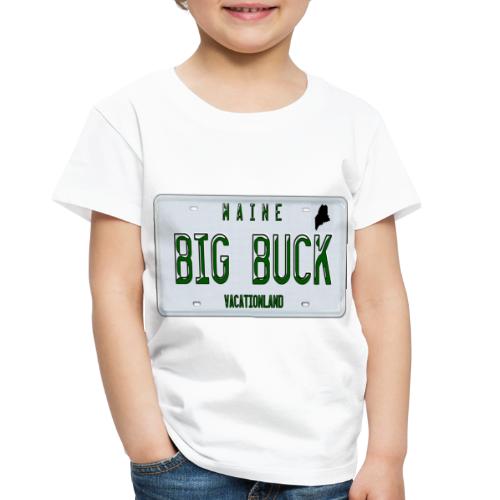 Maine LICENSE PLATE Big Buck Camo - Toddler Premium T-Shirt
