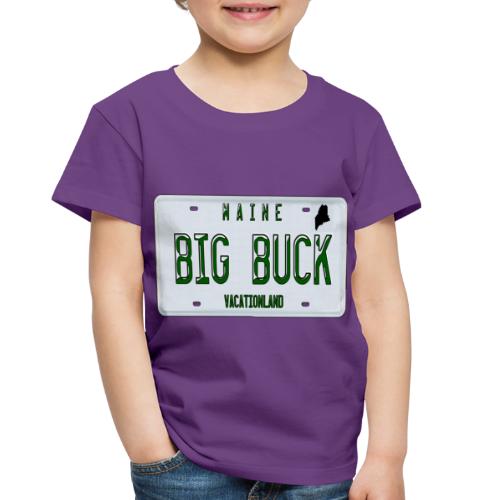 Maine LICENSE PLATE Big Buck Camo - Toddler Premium T-Shirt