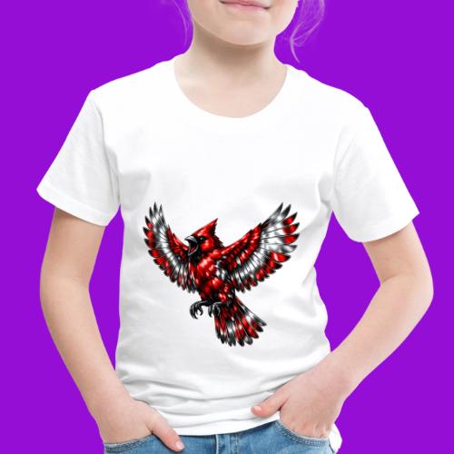 Silver Cardinal in Flight - Toddler Premium T-Shirt