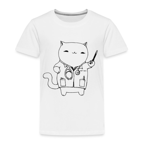 Cat Vet by Cassie Kitty Cassandra Graus (Black) - Toddler Premium T-Shirt