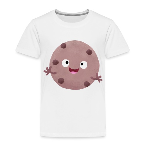 Cute chocolate chip cartoon cookie - Toddler Premium T-Shirt