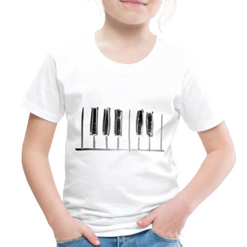 Hand Drawn Minimal Piano Design | Piano Keys - Toddler Premium T-Shirt
