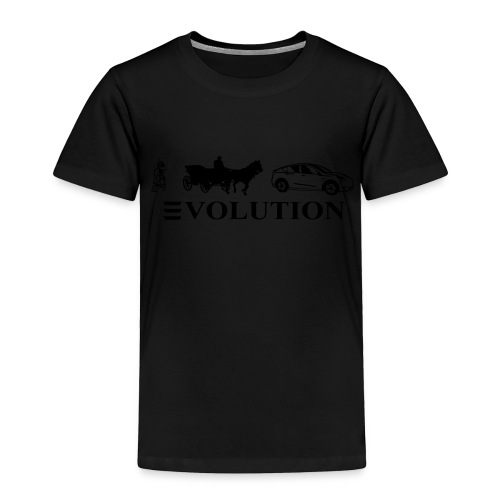 Model Y evolution caveman, horse cap, Tesla Y - Toddler Premium T-Shirt