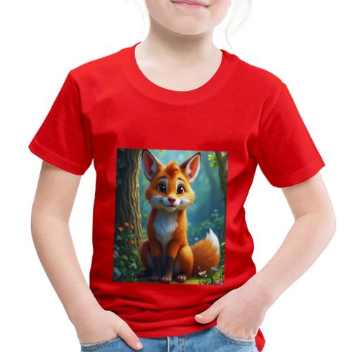 Magical fantasy fox in enchanted forest scene - Toddler Premium T-Shirt