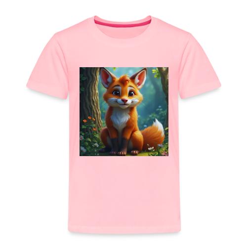 Magical fantasy fox in enchanted forest scene - Toddler Premium T-Shirt