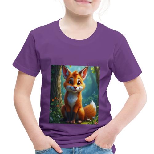 Magical fantasy fox in enchanted forest scene - Toddler Premium T-Shirt