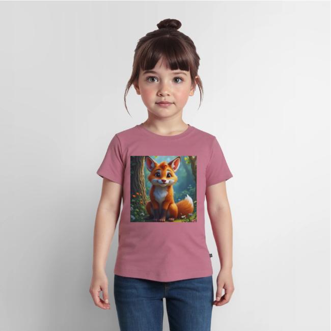 Magical fantasy fox in enchanted forest scene