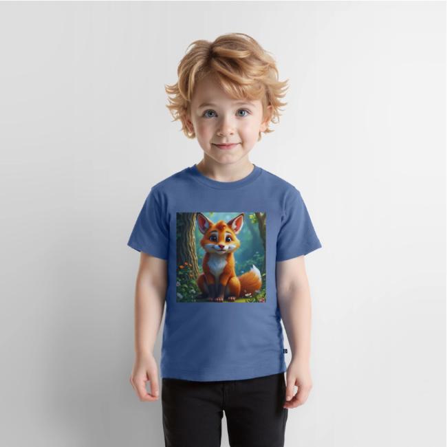 Magical fantasy fox in enchanted forest scene