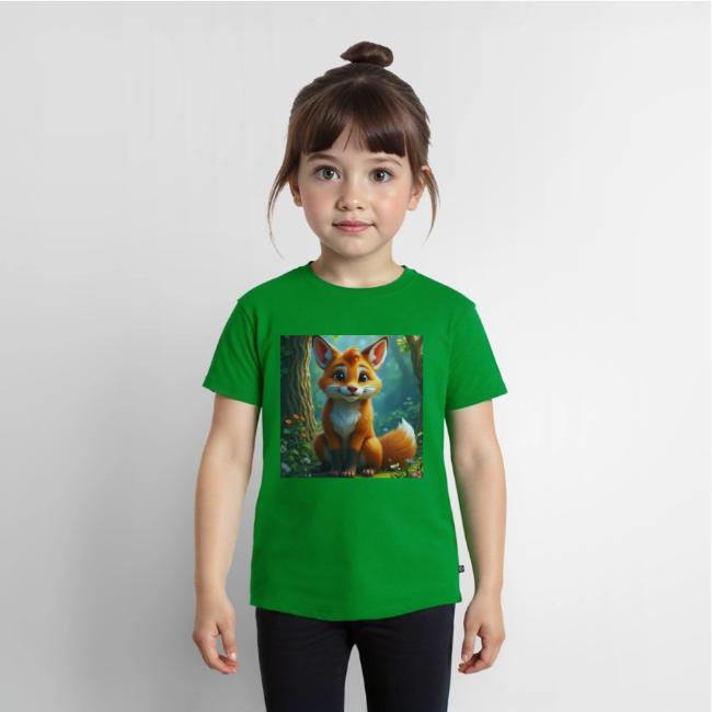 Magical fantasy fox in enchanted forest scene