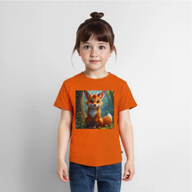 Magical fantasy fox in enchanted forest scene