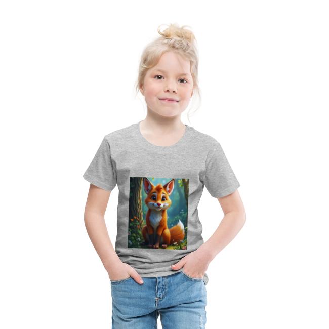 Magical fantasy fox in enchanted forest scene
