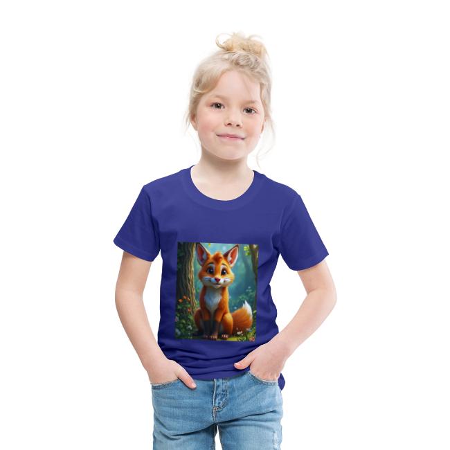 Magical fantasy fox in enchanted forest scene