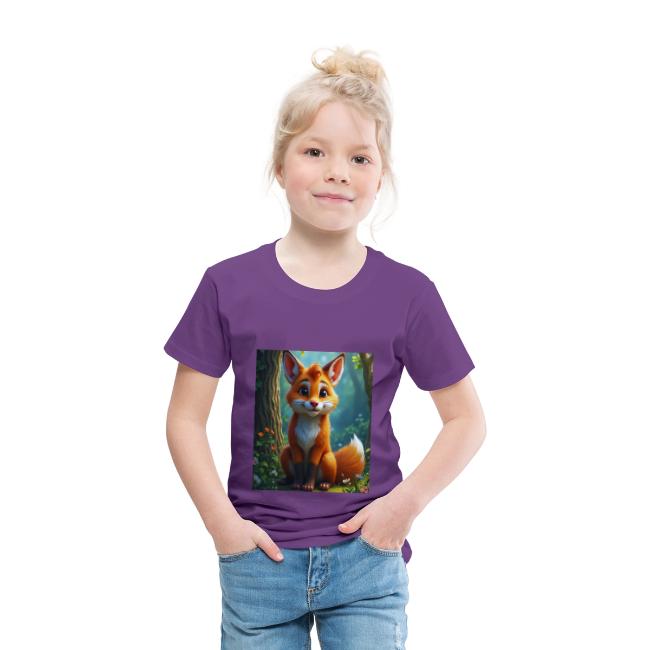 Magical fantasy fox in enchanted forest scene