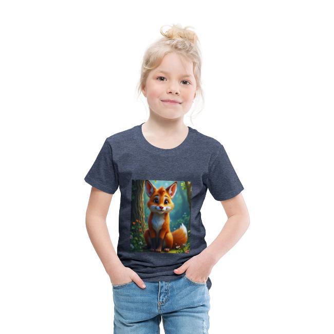 Magical fantasy fox in enchanted forest scene