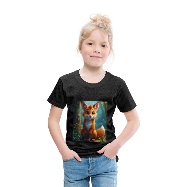 Magical fantasy fox in enchanted forest scene