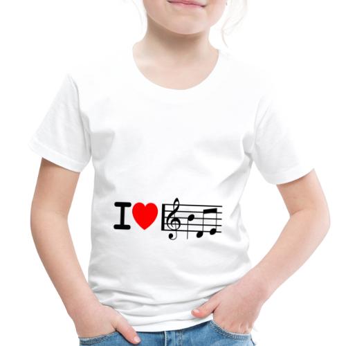 i love music black - Toddler Premium T-Shirt