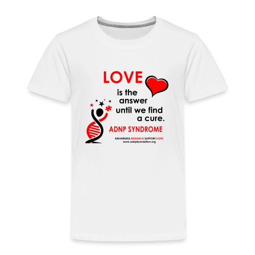 LOVE IS THE ANSWER Red and Black - Toddler Premium T-Shirt