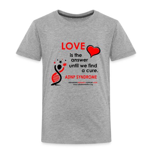 LOVE IS THE ANSWER Red and Black - Toddler Premium T-Shirt
