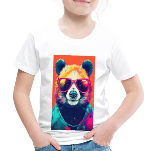 Panda in Pink Sunglasses - Toddler Premium T-Shirt