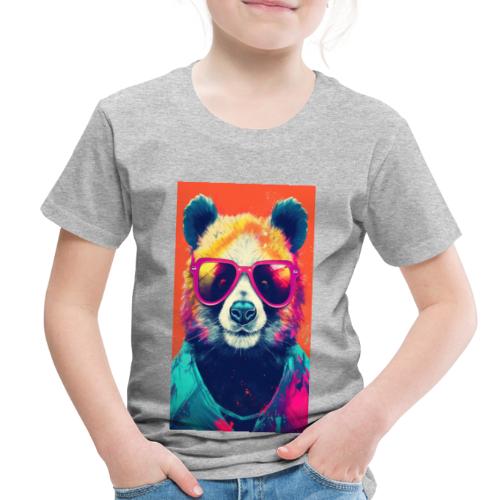 Panda in Pink Sunglasses - Toddler Premium T-Shirt