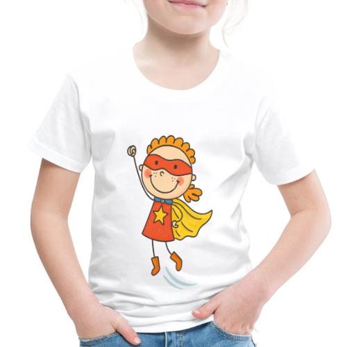 Cartoon Superhero Girl Kids Shirt - Toddler Premium T-Shirt