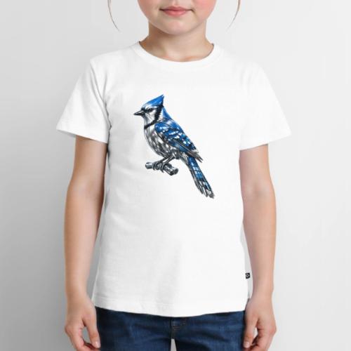 Silver Blue Jay on Perch - Toddler Premium T-Shirt