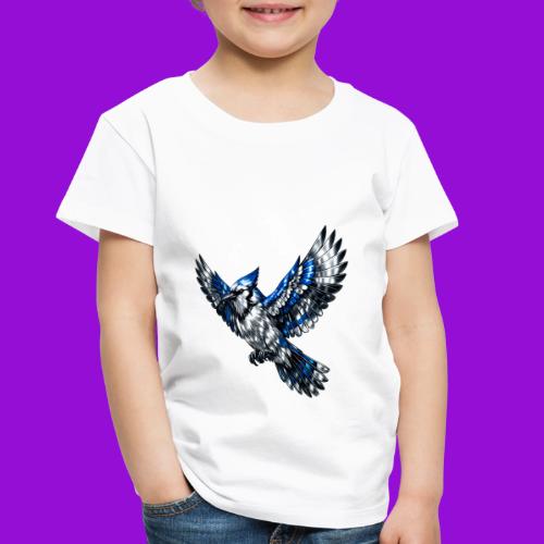 Silver Blue Jay in Flight - Toddler Premium T-Shirt