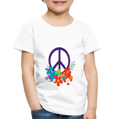 Hippie Peace Design avec des fleurs - T-shirt premium pour enfants