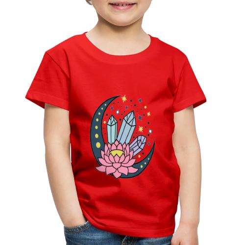 Half A Moon, Healing Crystals Lotus Flower - Toddler Premium T-Shirt