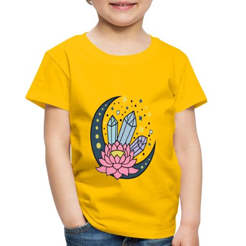 Half A Moon, Healing Crystals Lotus Flower - Toddler Premium T-Shirt